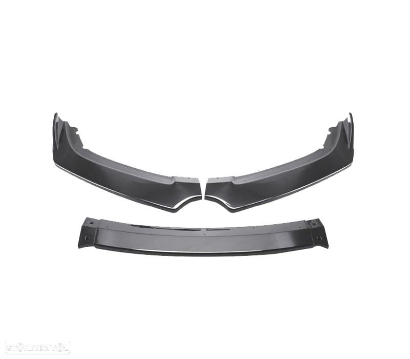 SPOILER LIP FRONTAL HONDA CIVIC 19-21 LOOK TYPE R PRETO BRILHANTE - 2