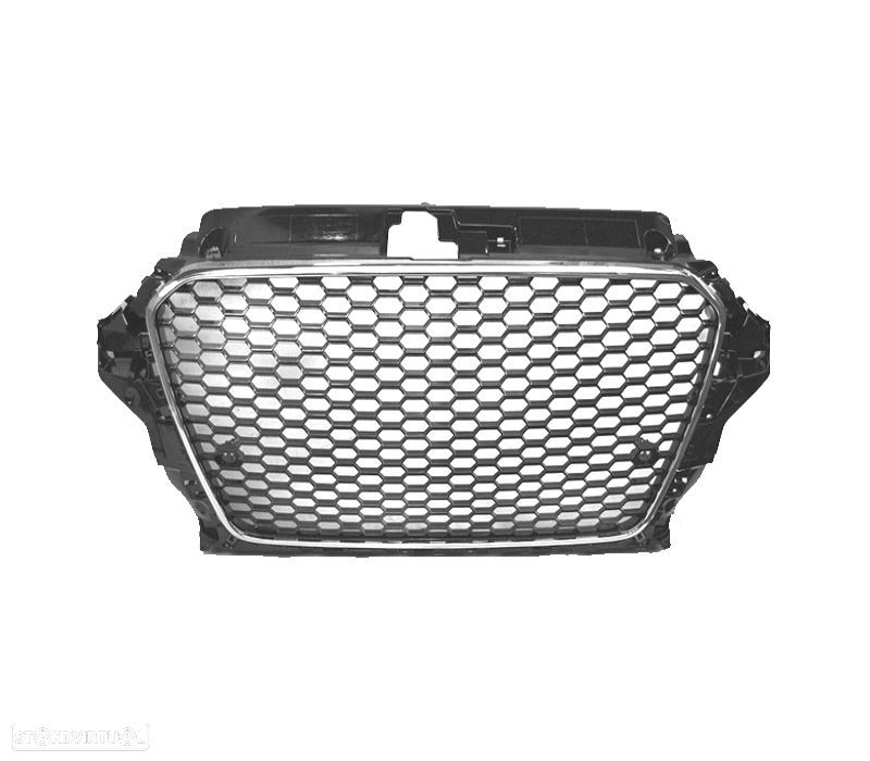 GRELHA AUDI A3 8V 12-16 PRETO CROMADO LOOK RS3 - 2