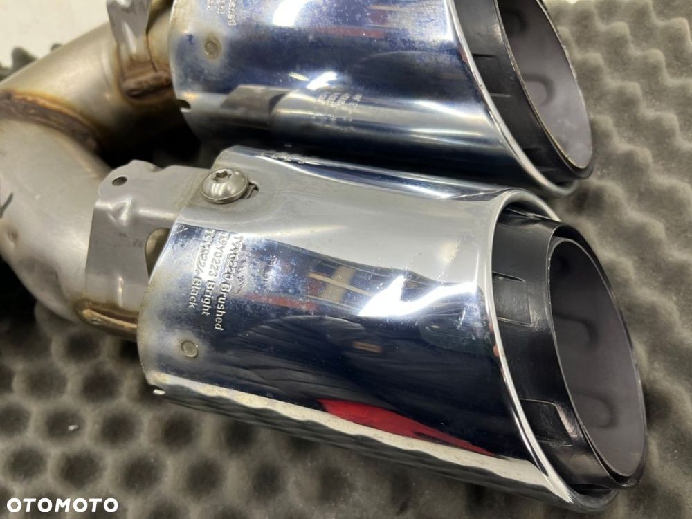 Wydech Porsche Cayenne III 9y 17r.- LEWA tylna podwójna końcówka tłumika nasadka CHROMOWANA - 10