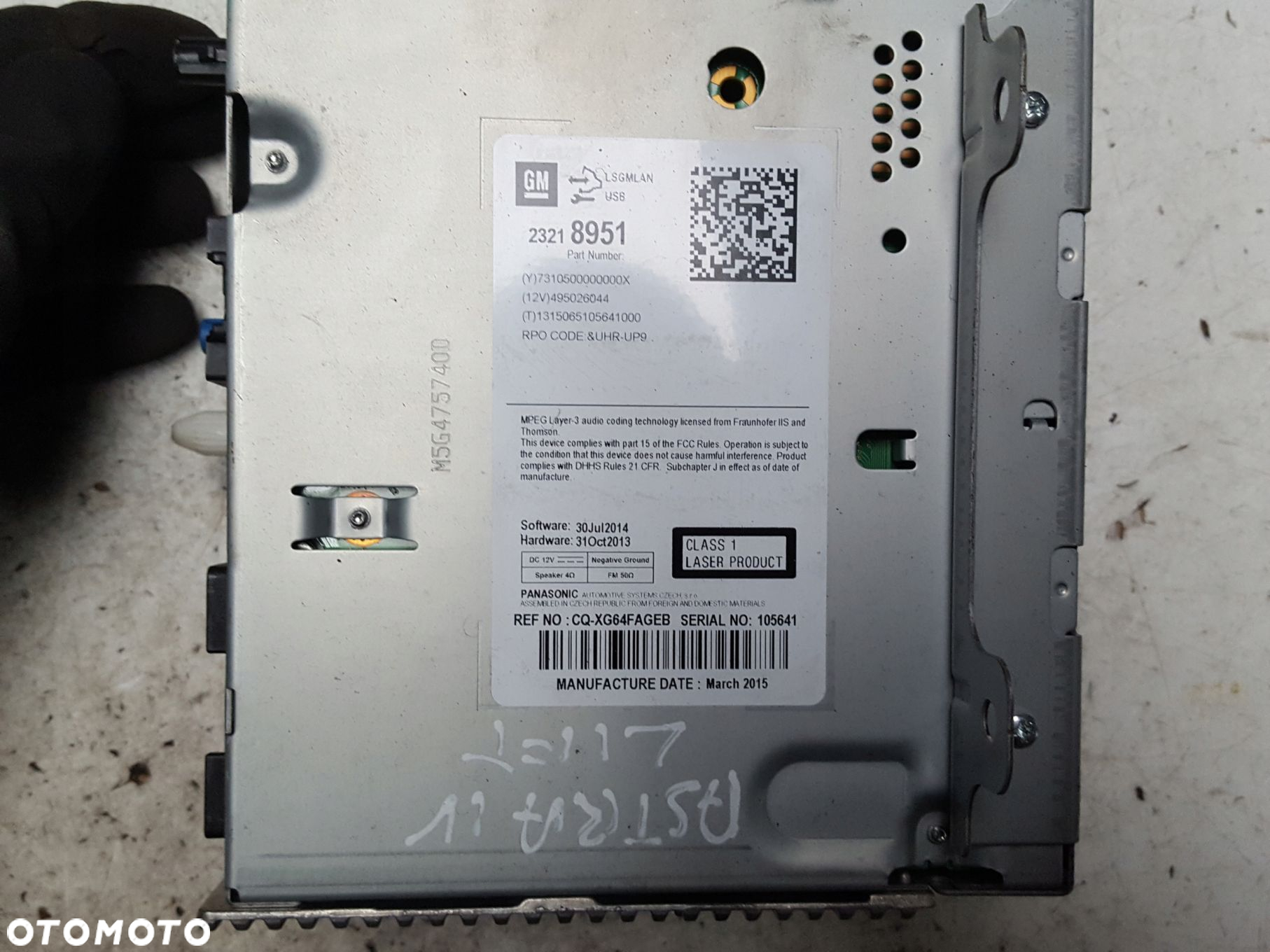 OPEL ASTRA 4 IV J 09-15r RADIO NAWIGACJA 23218951 - 2