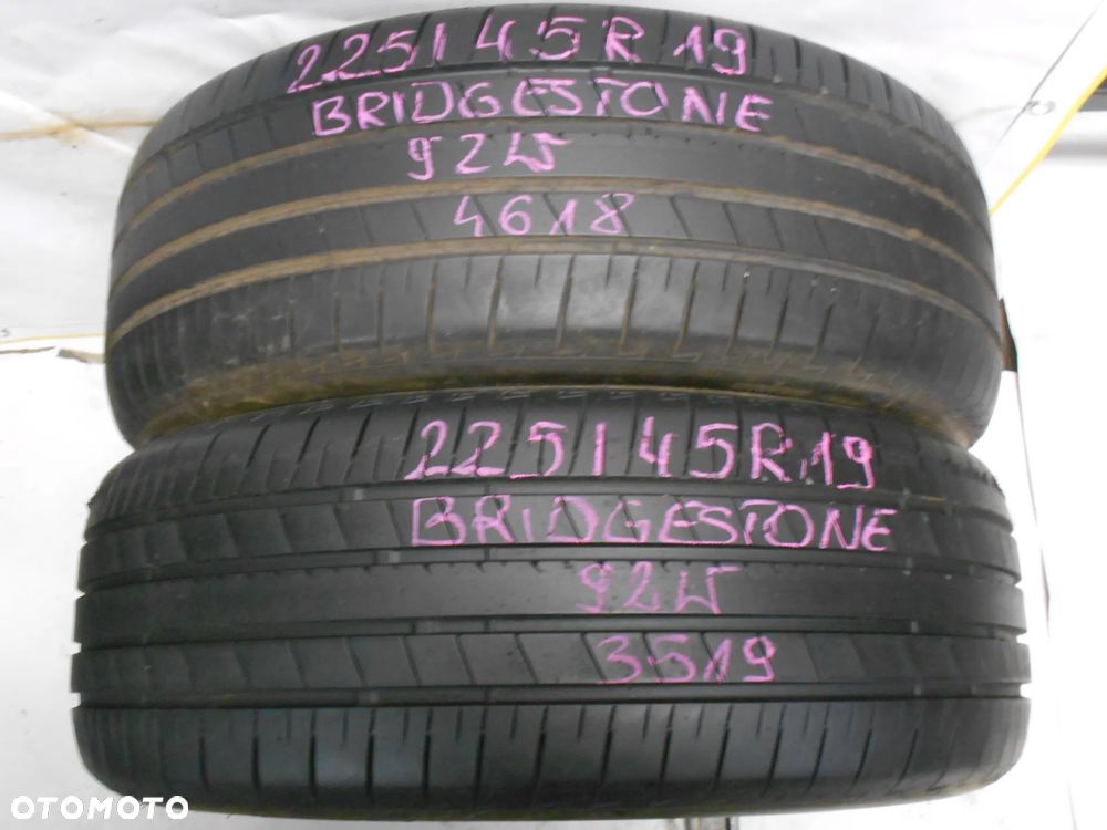 OPONY 225/45R19 BRIDGESTONE TURANZA T005A DOT 3519 /  4618 7.5MM