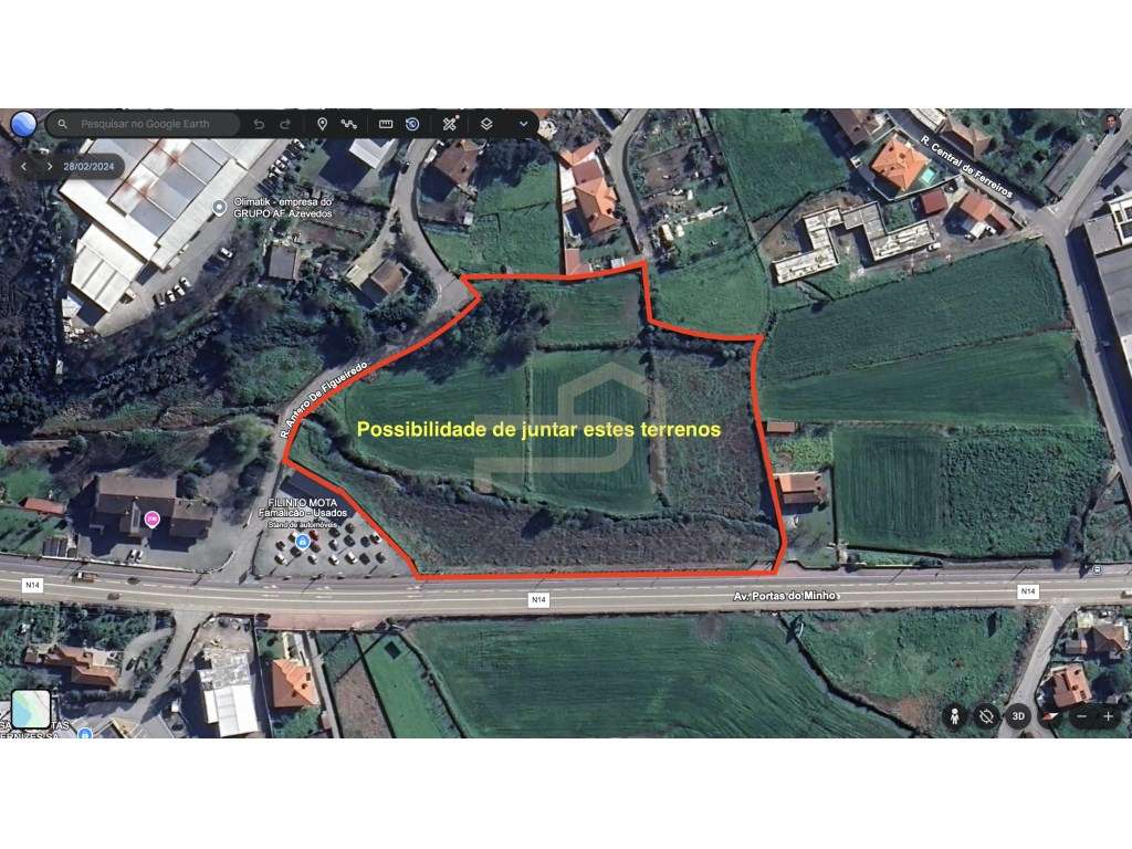 Vende-se terreno de construção. À Face da N14, em Ribeirão. - Grande imagem: 2/5