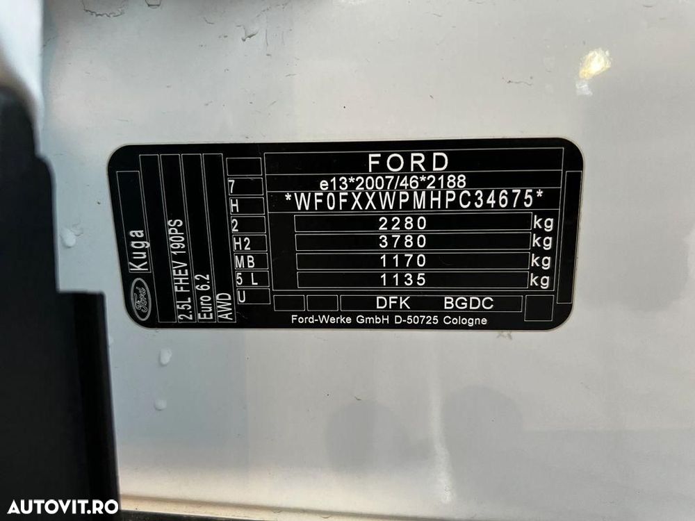 Ford Kuga 2.5 Duratec FHEV AWD Titanium - 10