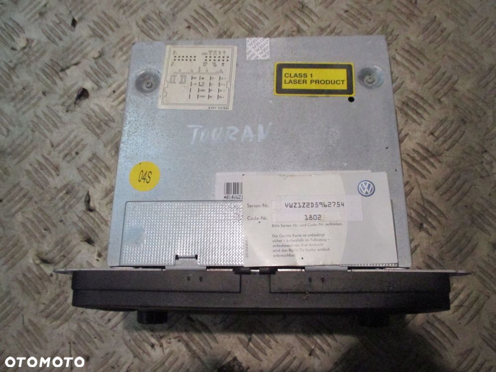 VW TOURAN I RADIO CD FABRYCZNE 2DIN 1K0035186L - 2