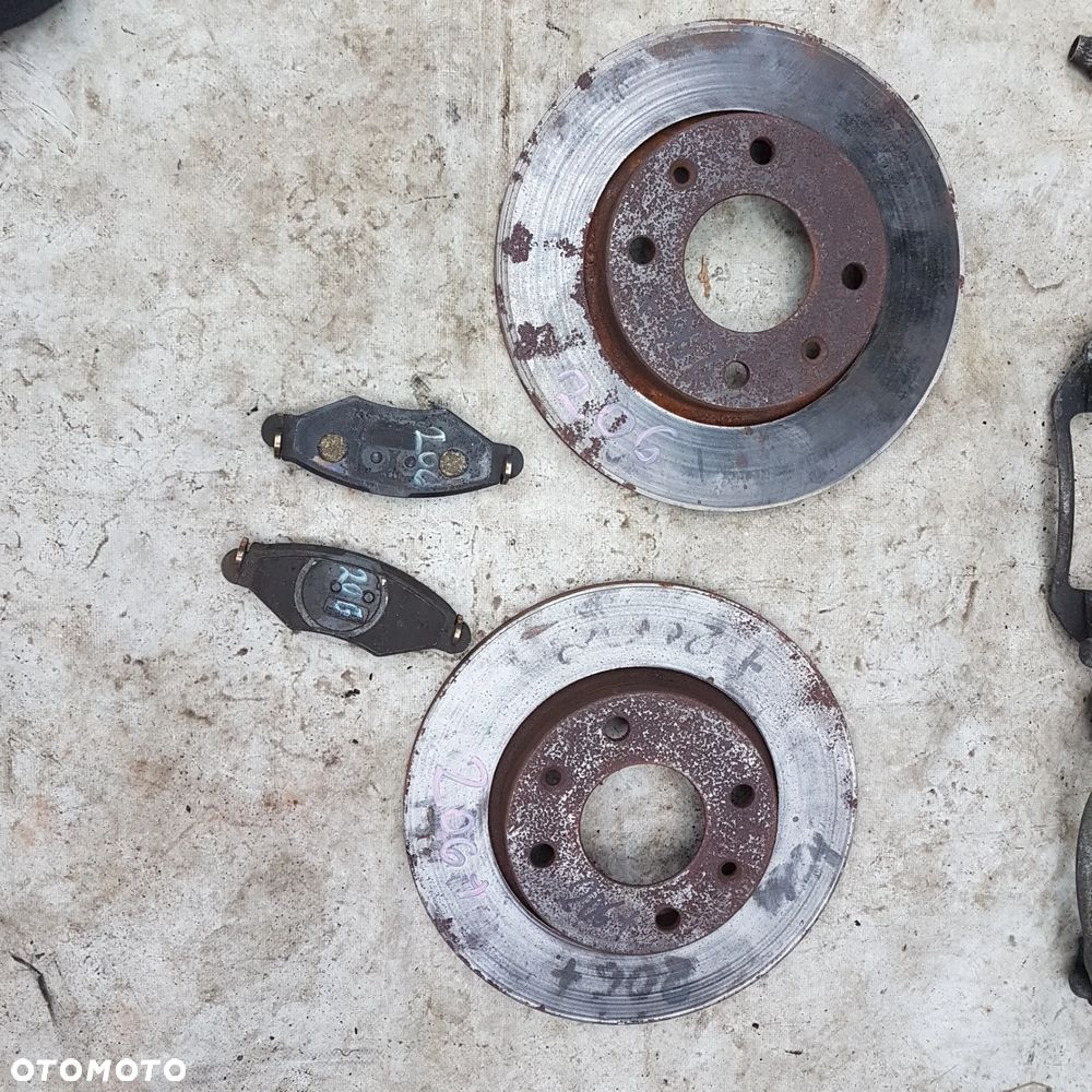 zacisk jarzmo hamulcowe tarcza klocki peugeot 206 206+ 206cc 207 306 oryginal jak nowy - 18