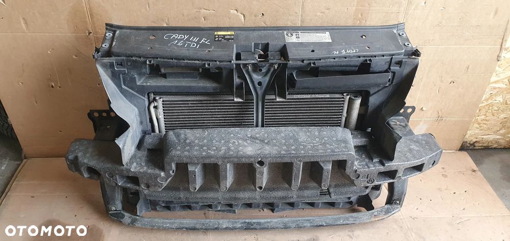 Pas przedni kompletny chłodnice wentylatory belka VW Caddy III Lift 1.6 TDI - 1