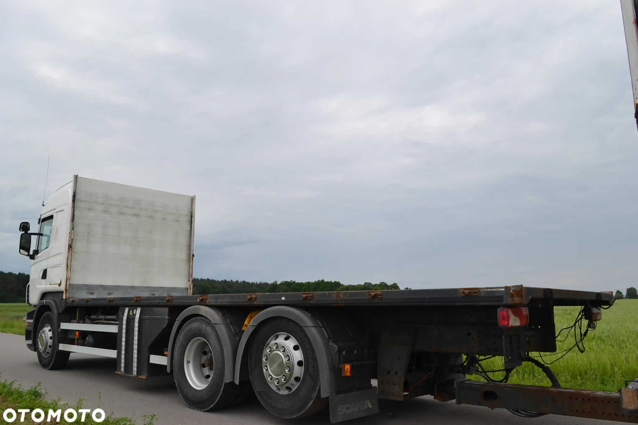 Scania R 420 TRZECIA OŚ SKRĘTNA ZESTAW PLATFORMA 2x7.75 m KLIMATYZACJA - 5