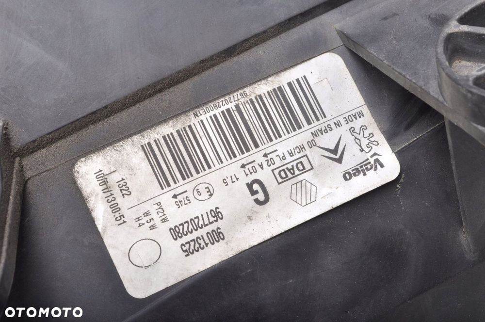 PEUGEOT PARTNER II LIFT LAMPA LEWA PRZEDNIA ANGLIK 9677202280 - 7