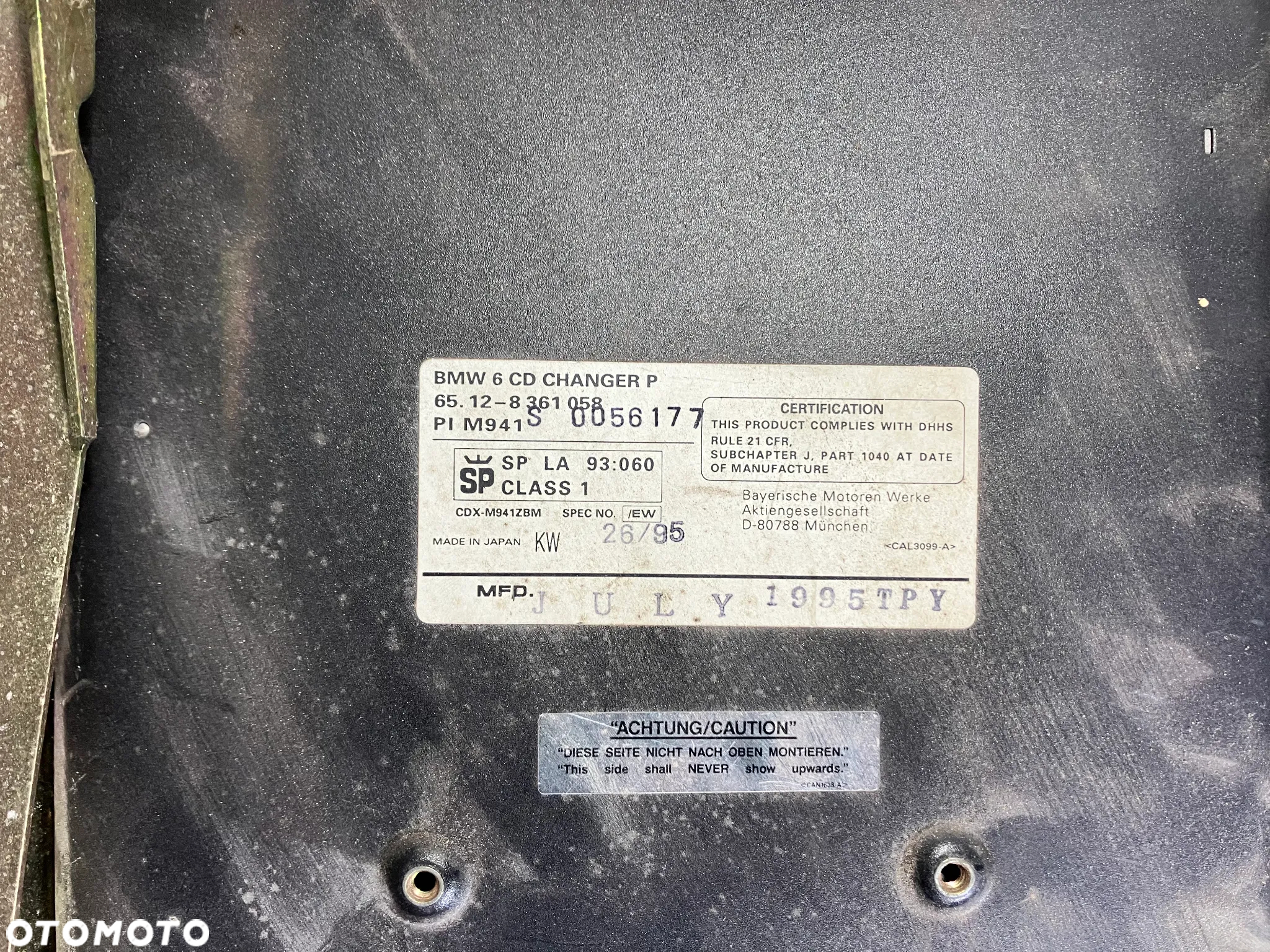 ZMIENIARKA CD BMW E31 E34 E38 E39 RARYTAS 8364931 8361584 8361058 - 10