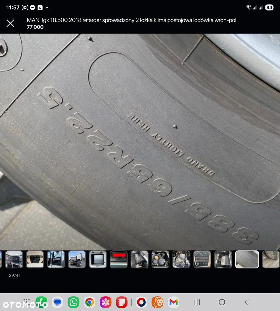 MAN Tgx 18.500 mały przebieg 2017 retarder sprowadzony 2 łóżka serwis lodówka wron-pol - 39