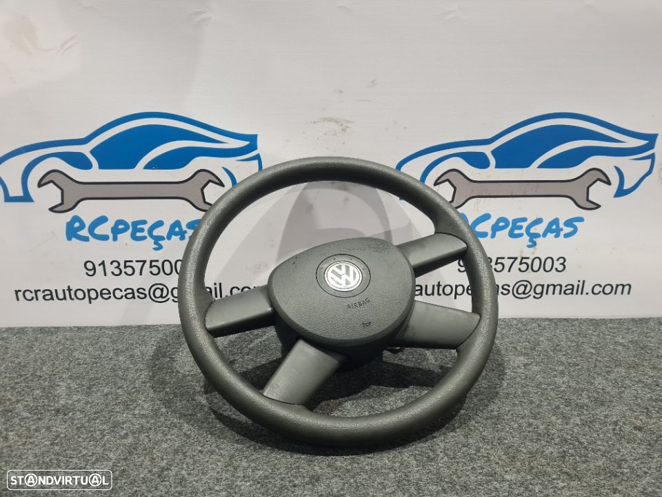 VOLANTE GUIADOR COMPLETO VW VOLKSWAGEN POLO 9N 6Q0419091G 6Q0419091 FOX CADDY PELE AIRBAG - 4