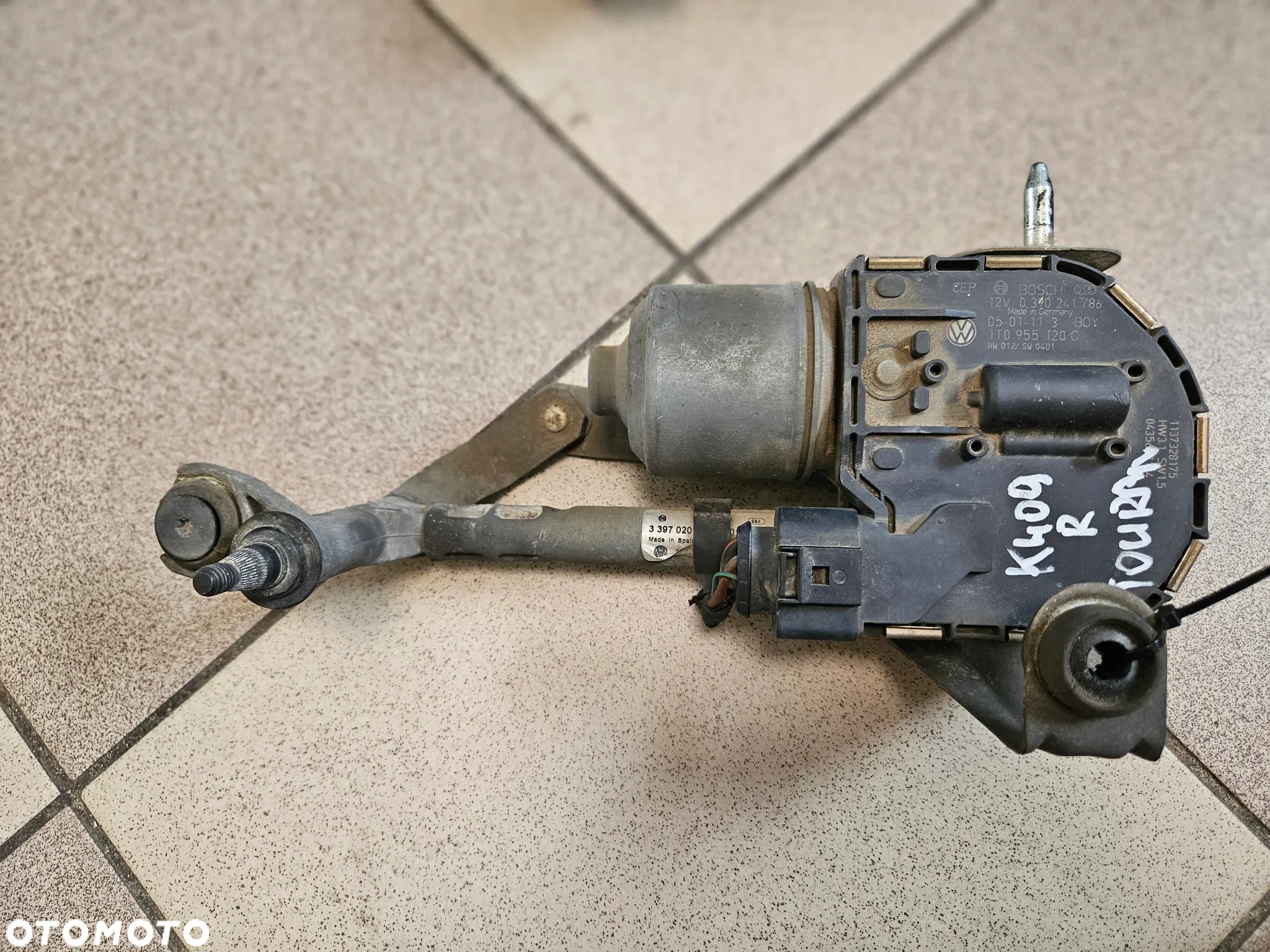 Silniczek mechanizm lewy prawy wycieraczek VW Touran I Europa 1T0955120C 1T0955119C - 4