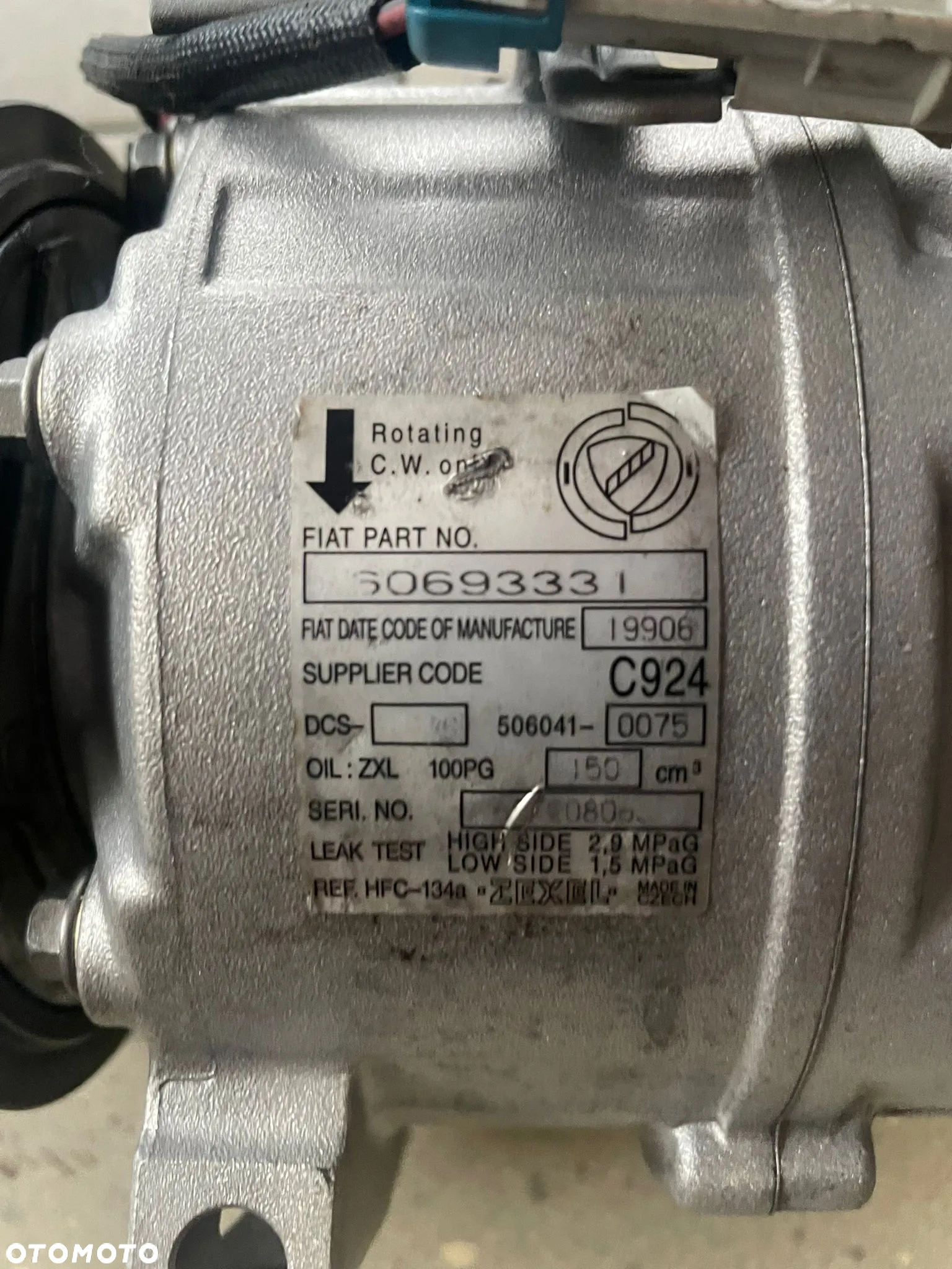 SPRĘŻARKA KLIMATYZACJI ALFA ROMEO 159 1.9 JTD 60693331 - 2