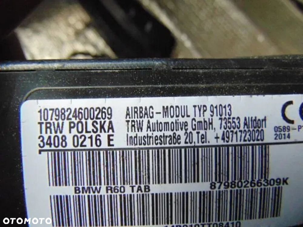 MINI COOPER R60 COUNTRYman AIRBAG PODUSZKA FOTELa - 3