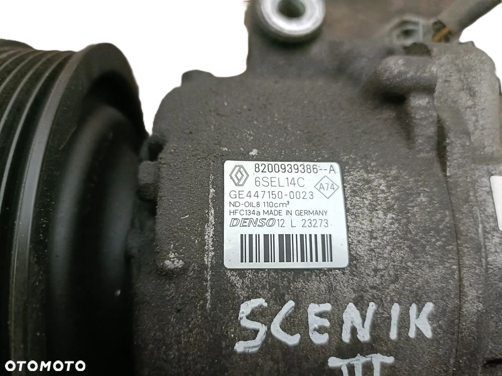 RENAULT MEGANE SCENIC III 09-16 1,5 DCI sprężarka kompresor klimatyzacji DENSO 8200939386 * - 3