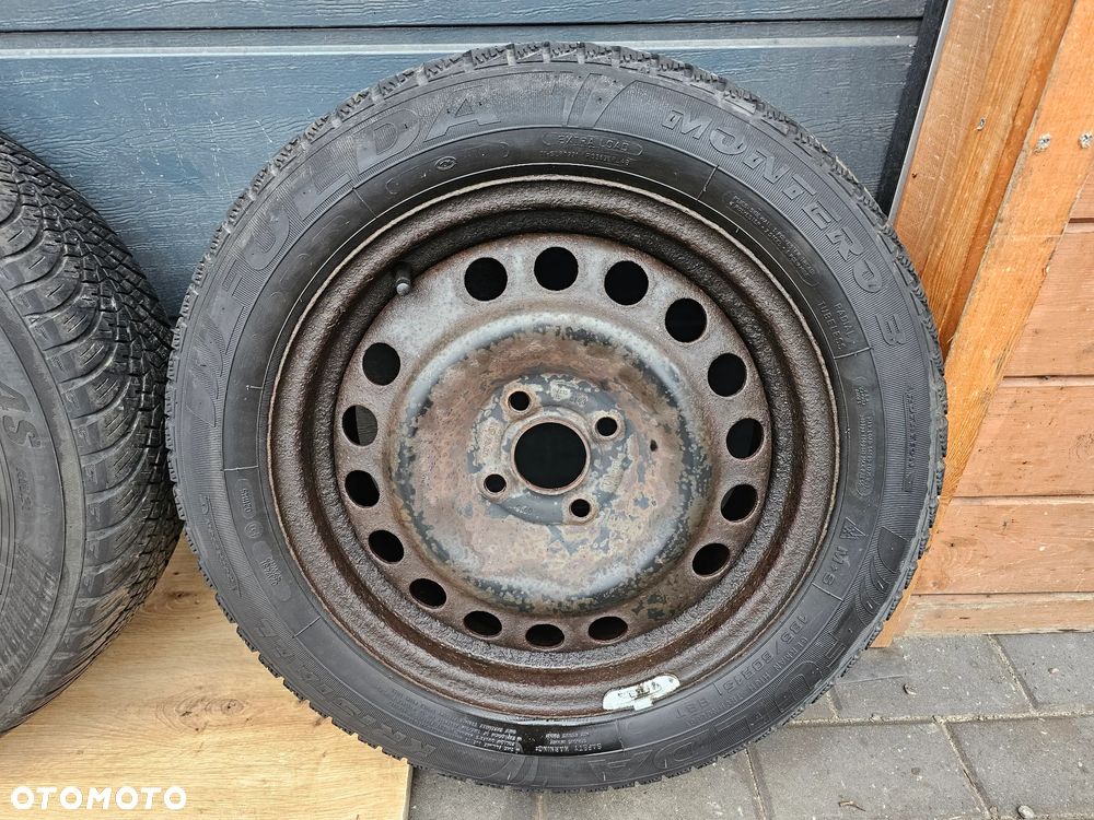 KOŁA FELGI STALOWE OPONY 185/60 R 15 OPEL ASTRA G H MERIVA A CORSA D 4x100 ET43 WIELOSEZON - 5