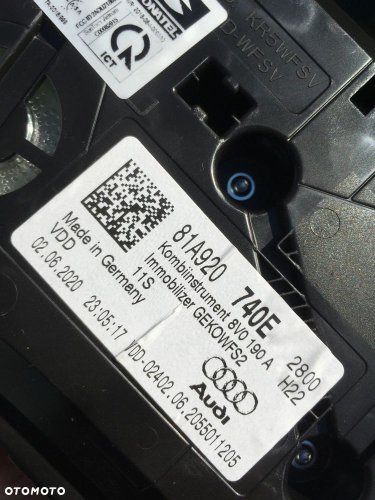 LICZNIK ZEGARY AUDI Q2 81A 81A920740E - 9