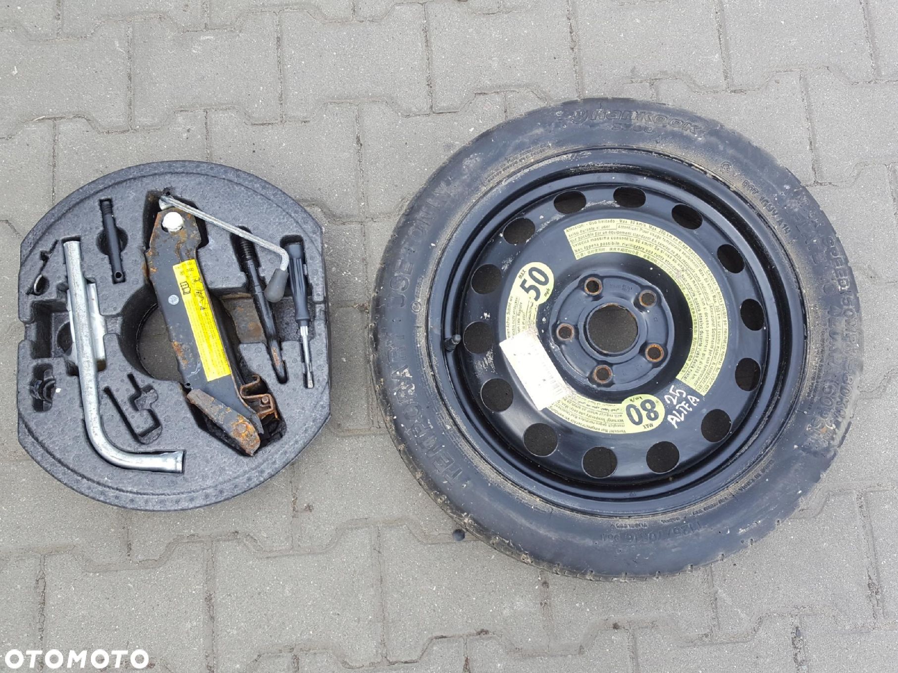 SEAT ALTEA LEON II A3 8P KOŁO DOJAZDOWE 16 5X112 LEWAREK - 1