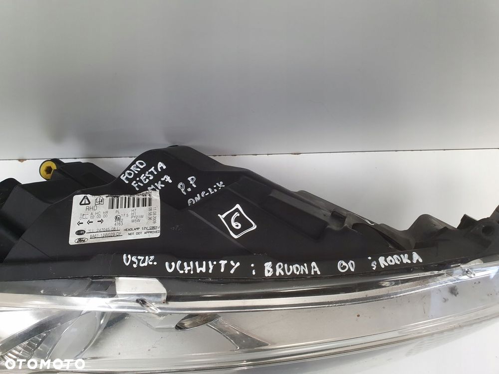 LAMPA PRAWA Ford Fiesta MK7 08-17r PRZEDNIA PRAWY PRZÓD anglik - 5