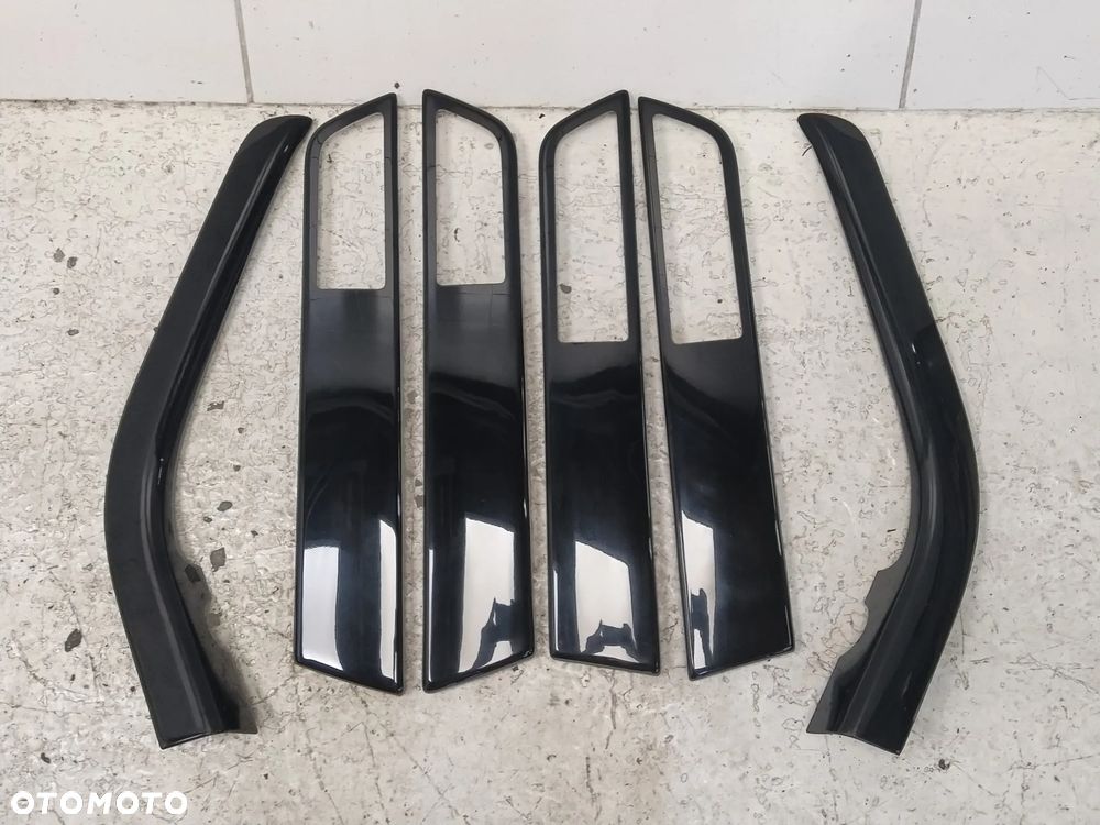 RANGE ROVER SPORT L320 LIFT LISTWA LISTWY DRZWI TUNELU ŚRODKOWEGO BOCZNE LEWA PRAWA KOMPLET CARBON / CZARBY POŁYSK ORYGINAŁ - 11