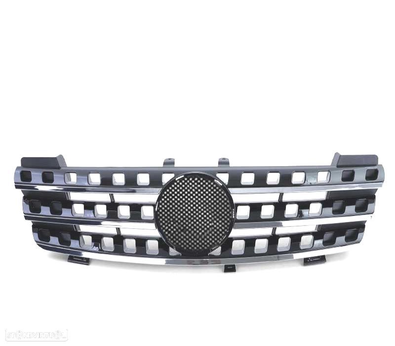GRELHA FRONTAL MERCEDES ML W164 05-08 PRETO CROMADO - 2