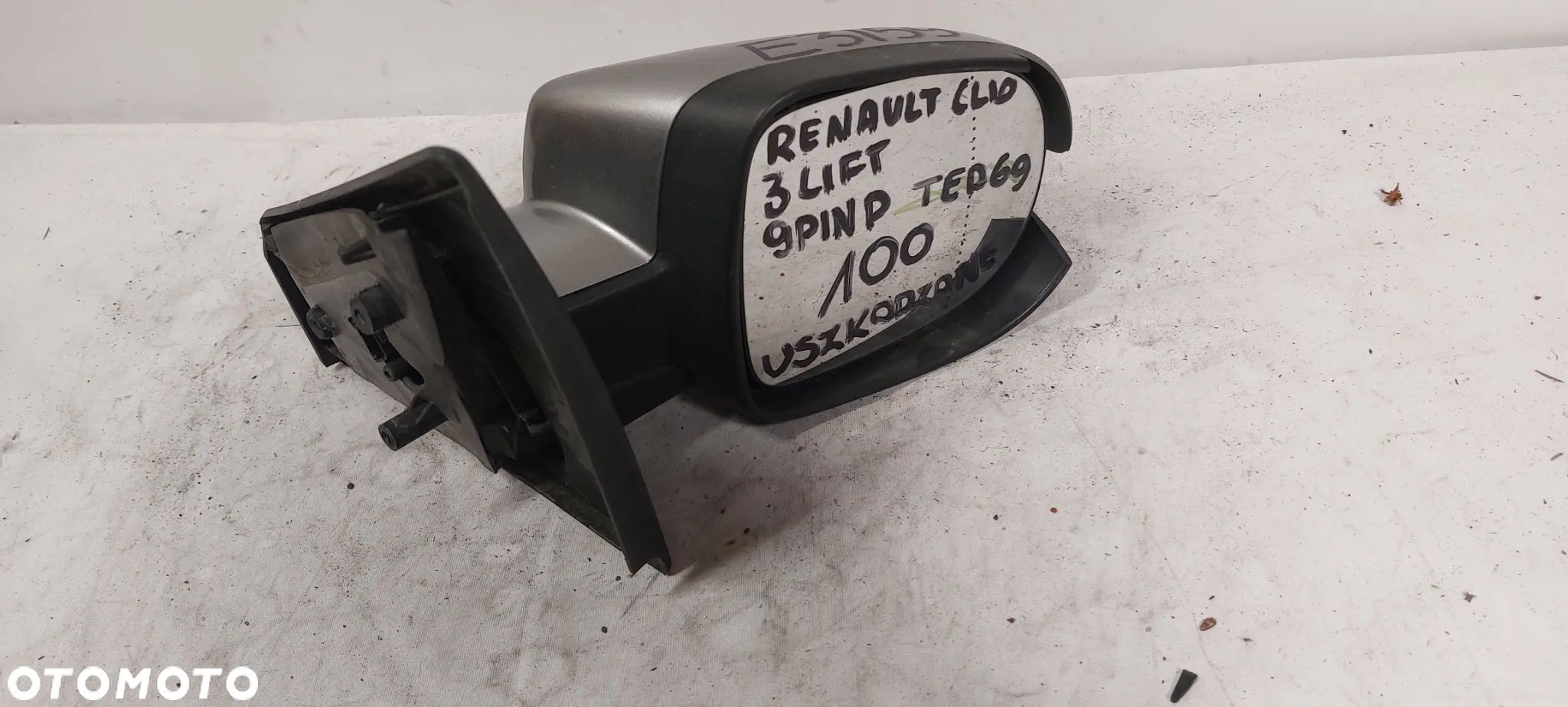 .  LUSTERKO ELEKTRYCZNE RENAULT CLIO 3 LIFT PRAWE 9PIN TED69 !USZKODZONE! - 1