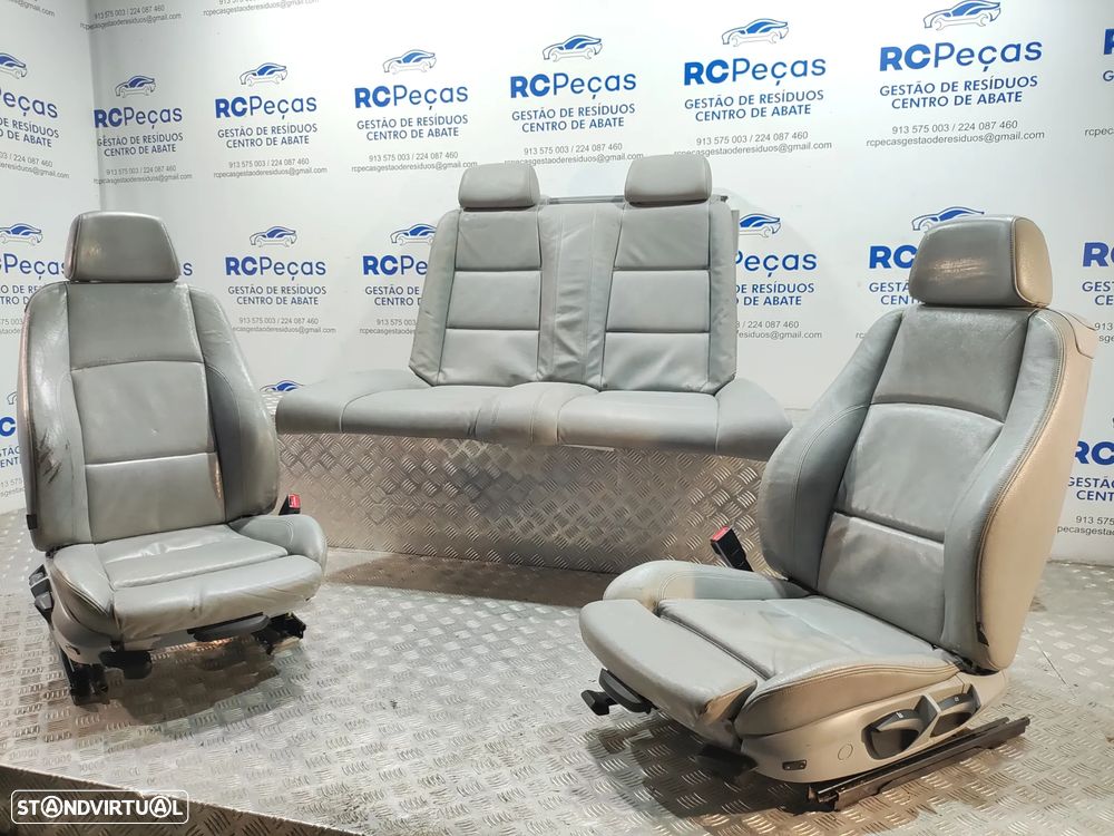 Conjunto de bancos em pele Cinzentos BMW Serie 1 E88 Cabrio Pack M - 2