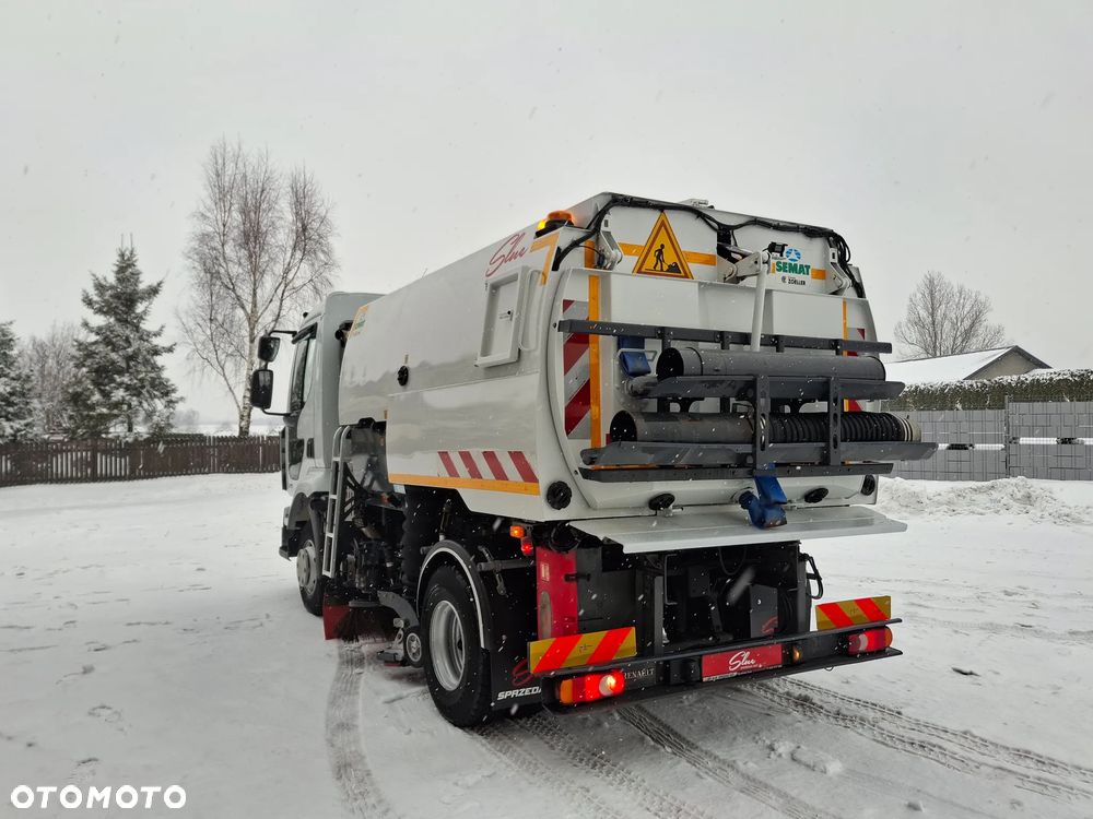 Renault Midlum 220 DXI Zamiatarka SEMAT Zoeller Johnston Szczotki L/R Obie Strony 2013r Napęd Hydrostat 36 tyś Kilometrów 3132 Mth Euro 5 Rura Do Liści Studzienek - 3