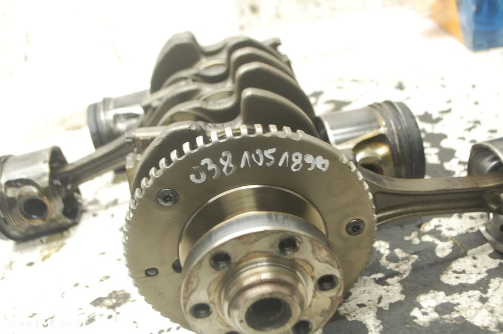 WAŁ KORBOWY KOMPLETNY + TŁOKI + KORBY 038105189B 1.9 TDI AVB AUDI VW SEAT SKODA - 4