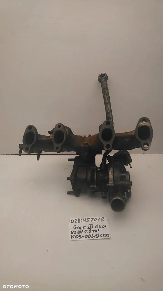 TURBOSPRĘŻARKA 1.9 TD 75KM GOLF III AUDI 80 PASSAT B4 028145701R K03-003 96389 - 4