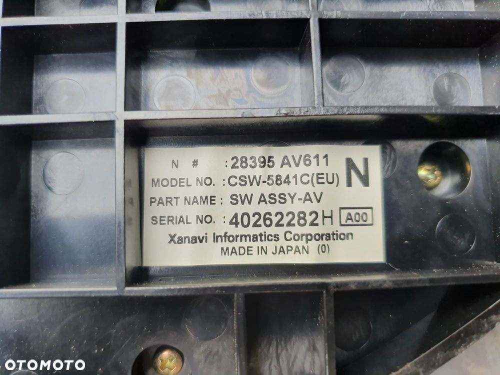 PANEL KLIMATYZACJI NAWIEWU NISSAN PRIMERA III (P12) - 28395AV611 - 3