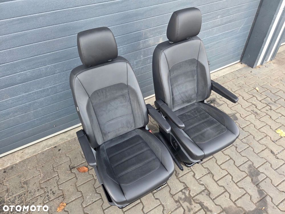 VW T6 MULTIVAN HIGHLINE fotel kierowcy przód skóra alcantara - 4