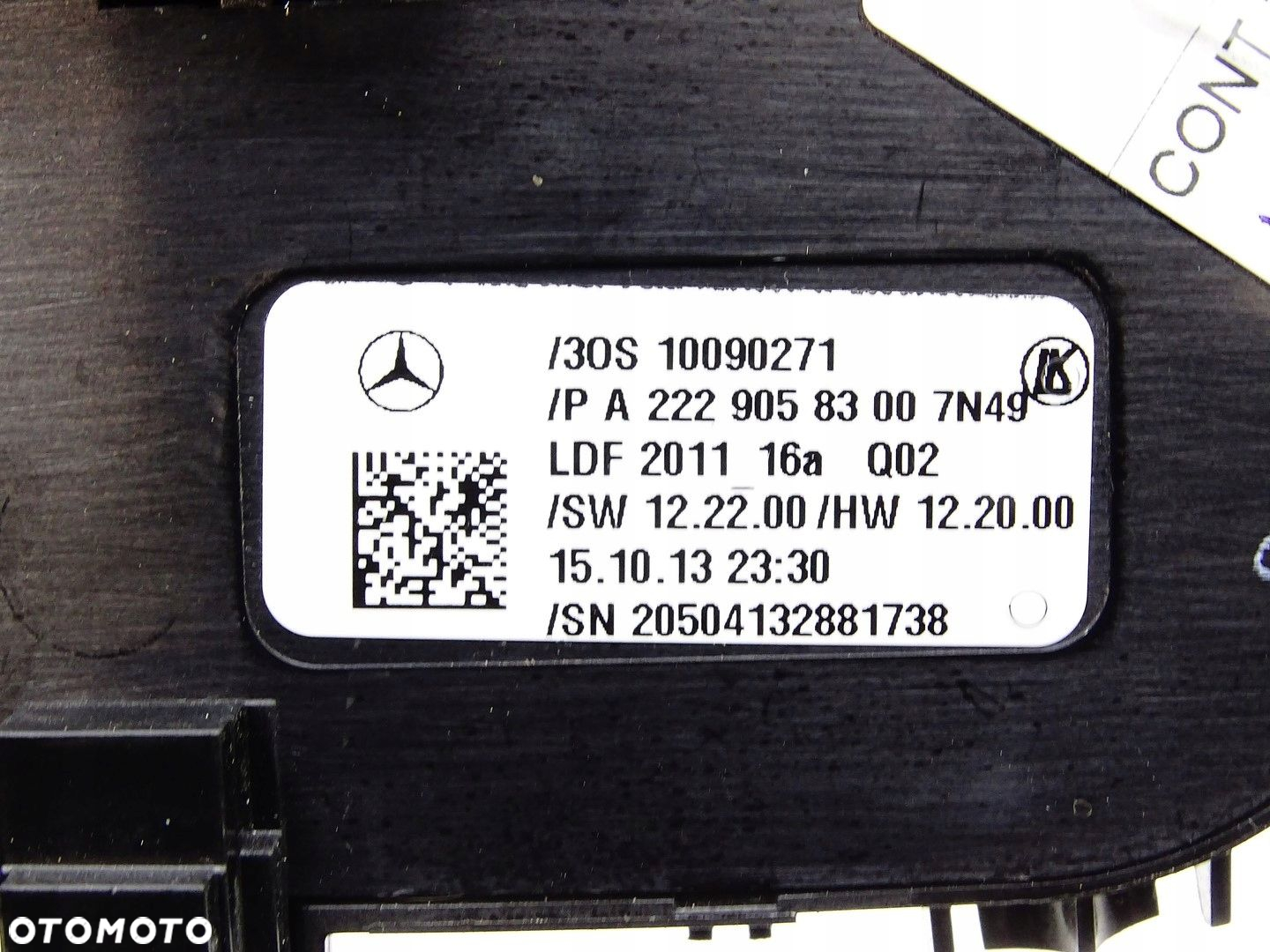 PRZEŁĄCZNIK REGULACJI FOTELA LEWY PRZÓD MERCEDES S W222 13- A2229058300 - 3