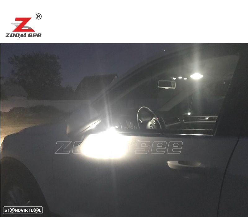 KIT COMPLETO DE 23 LÂMPADAS LED INTERIOR PARA TOUAREG II 7P 7P5 7P6 10- - 5