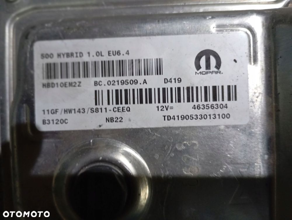 fiat 500 1.0 hybrid komputer sterownik silnika 46356304 - 2
