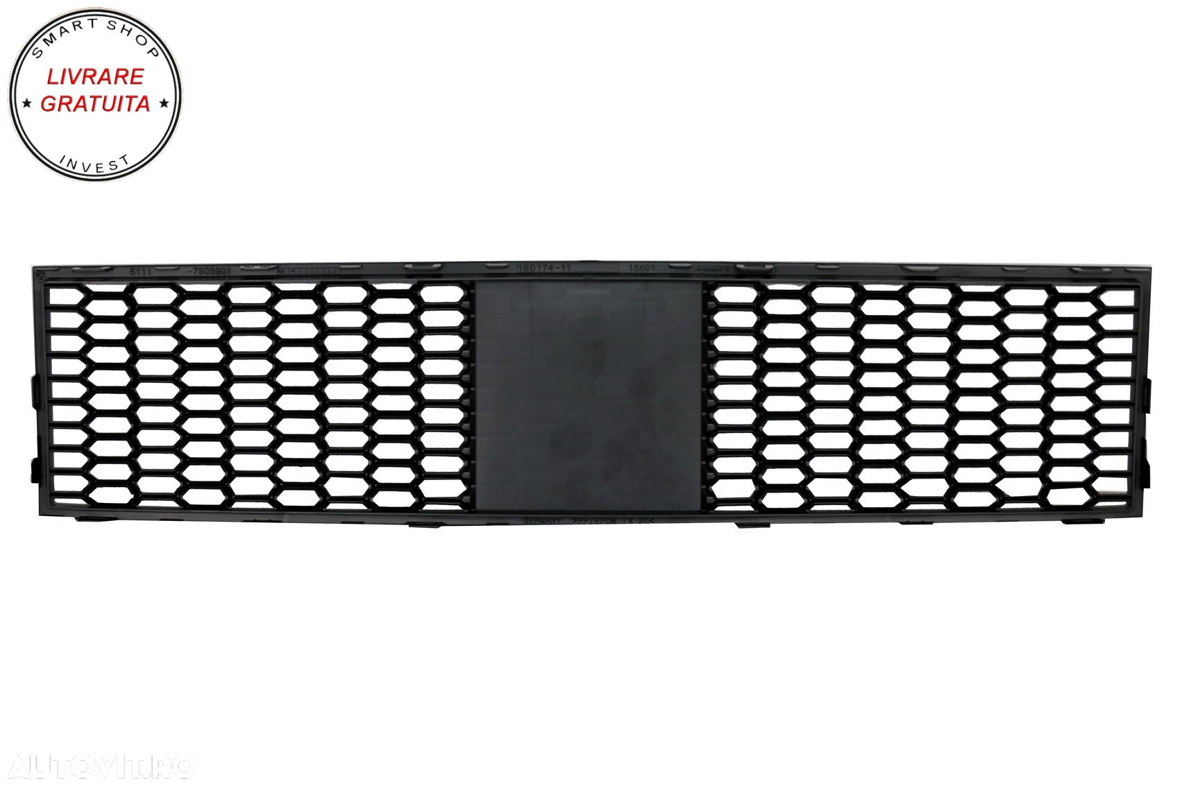 Grila central inferioara compatibila cu BMW Seria 5 F10 F11 M-Tech (2009-2017) cu - livrare gratuita - 5