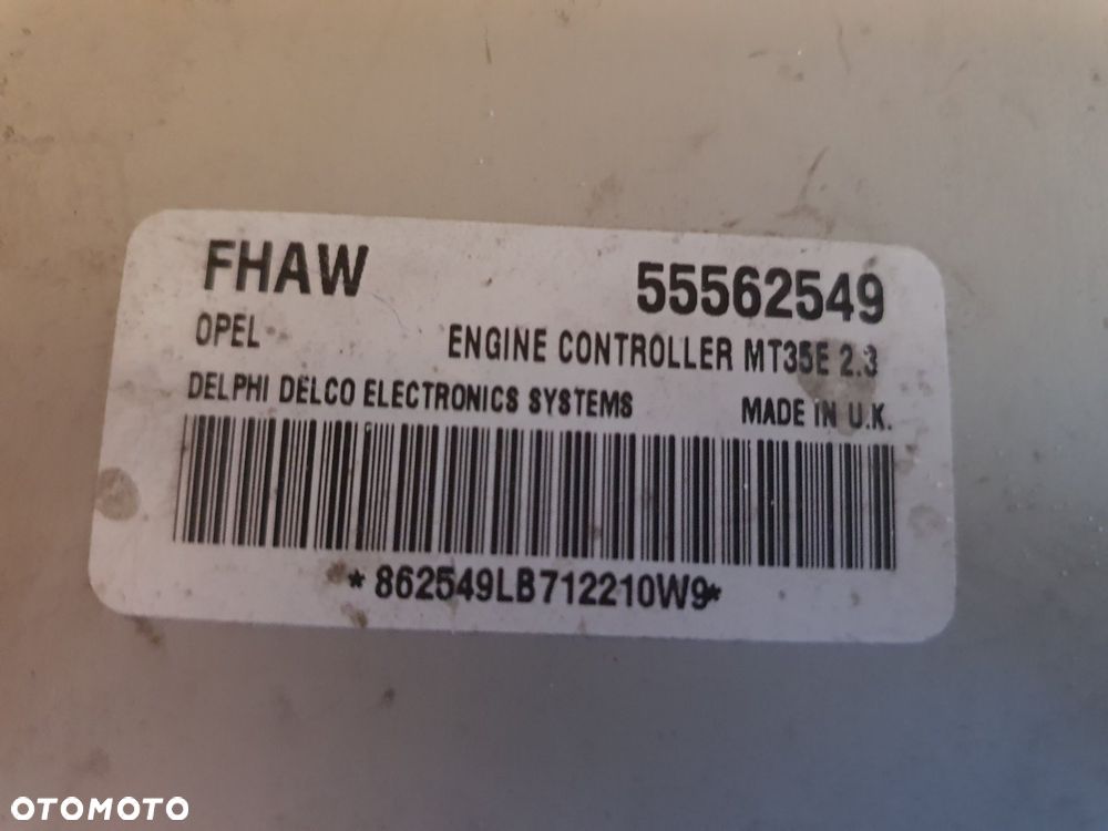 KOMPUTER STEROWNIK SILNIKA OPEL ASTRA ZAFIRA 1.6 16V 55562549 - 2