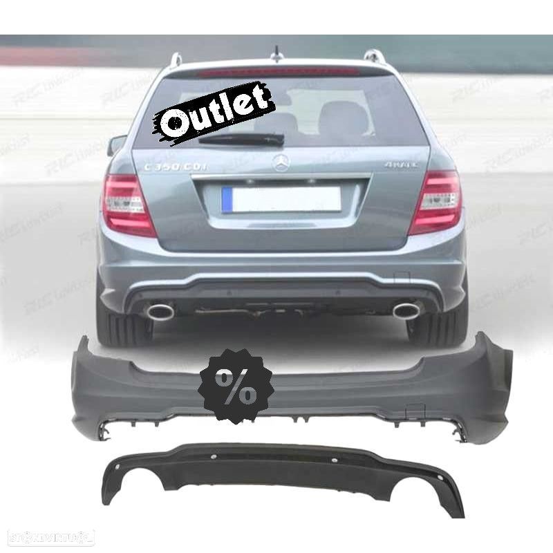 C020082C1 PARA-CHOQUES TRASEIRO MERCEDES CLASE C KOMBI W204 07-14 LOOK AMG - 1
