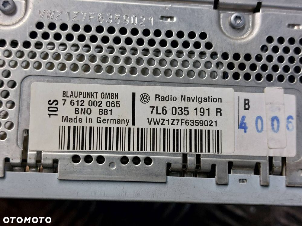 RADIO ODTWARZACZ VOLKSWAGEN TOUAREG I ROZKODOWANE 7L6035191R ID: 238192 - 3
