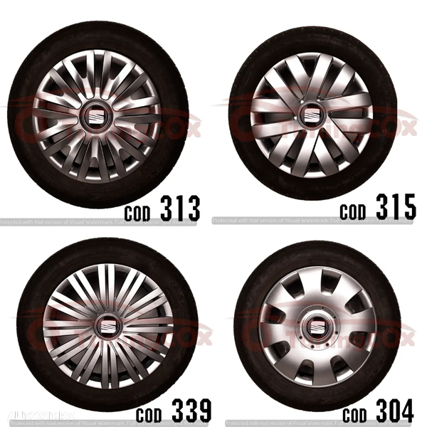 Capace roti R15 SEAT la set de 4 buc,Capace janata aliaj