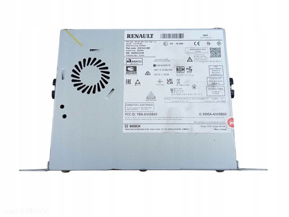 RADIO NAWIAGACJA RENAULT CAPTUR II CLIO V ARKANA 259154138R 283C39101R - 6