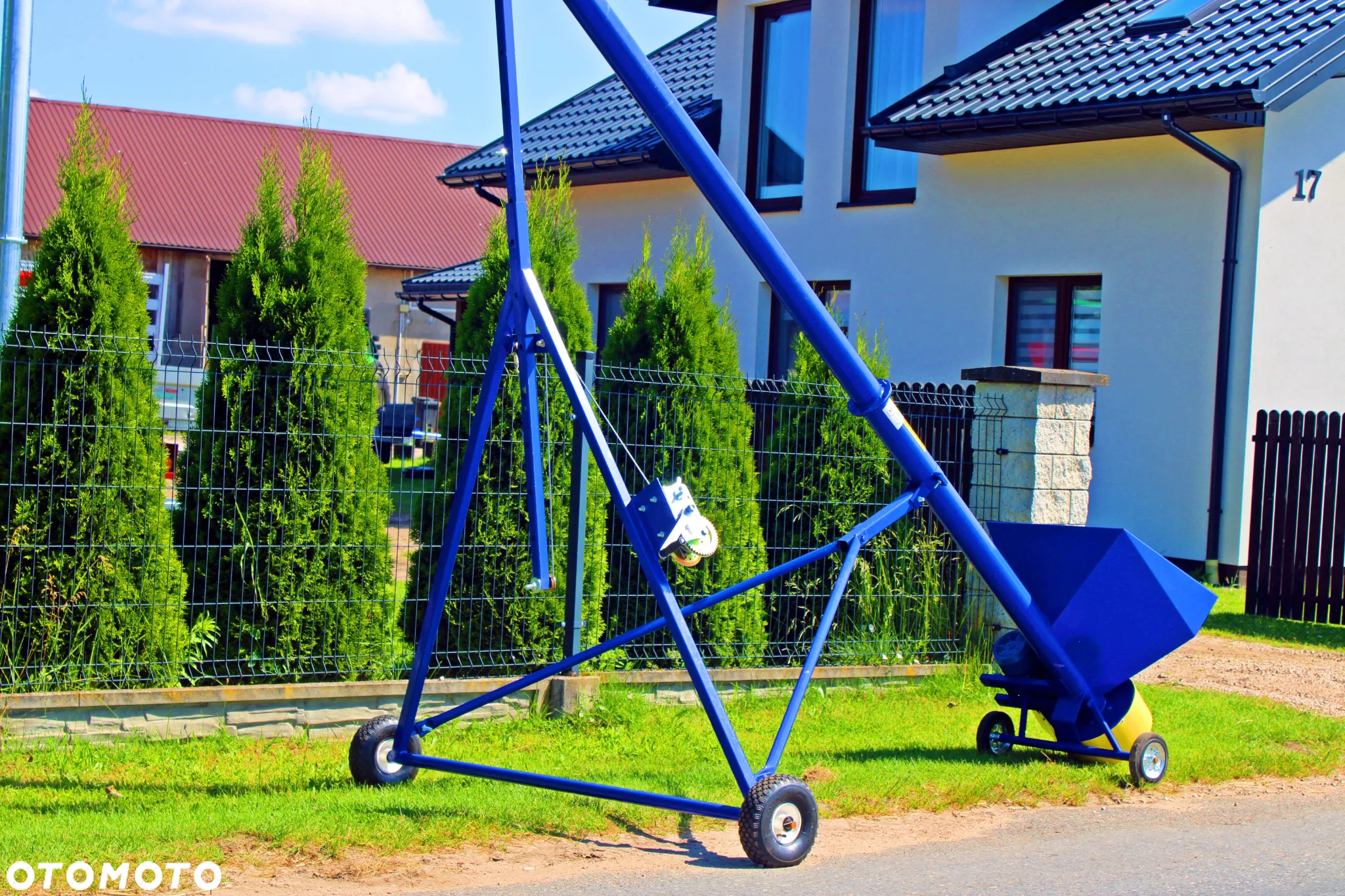 Żmijka do zboża FI 140 6m Z KOSZEM + WÓZEK Podajnik ślimakowy 20 ton/h Podajnik do zboża OSUCH - 7