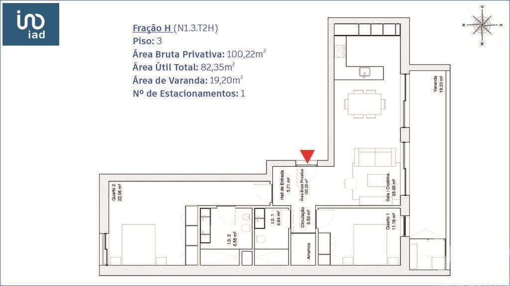 Apartamento T2 em Glória E Vera Cruz de 86,00 m2 - Grande imagem: 3/18