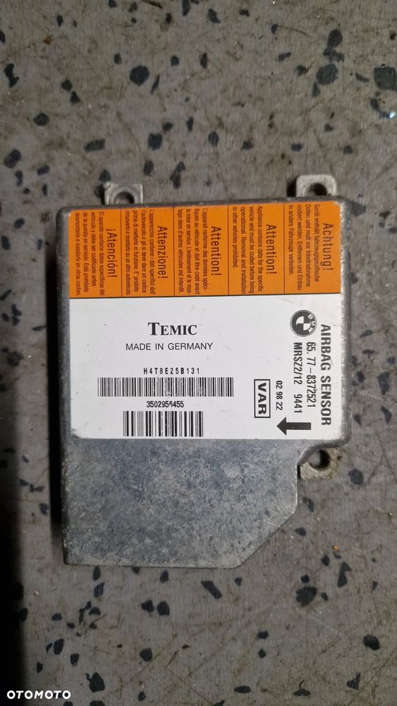 BMW E46 MODUŁ PODUSZEK POWIETRZNYCH 8372521 - 1