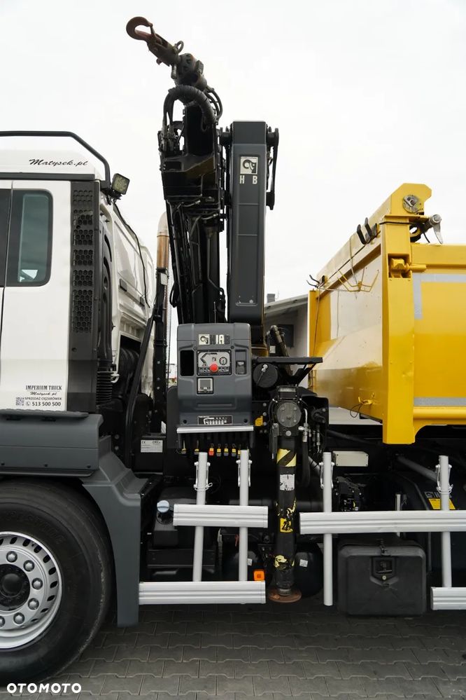 MAN TGS 32.400 / 8x4 / TRIDEM / WYWROTKA 2 STRONNA / HYDROBURTA / BORDMATIC + HDS HIAB 188 E-3D / ROTATOR  / PILOT / EURO 6 - 21