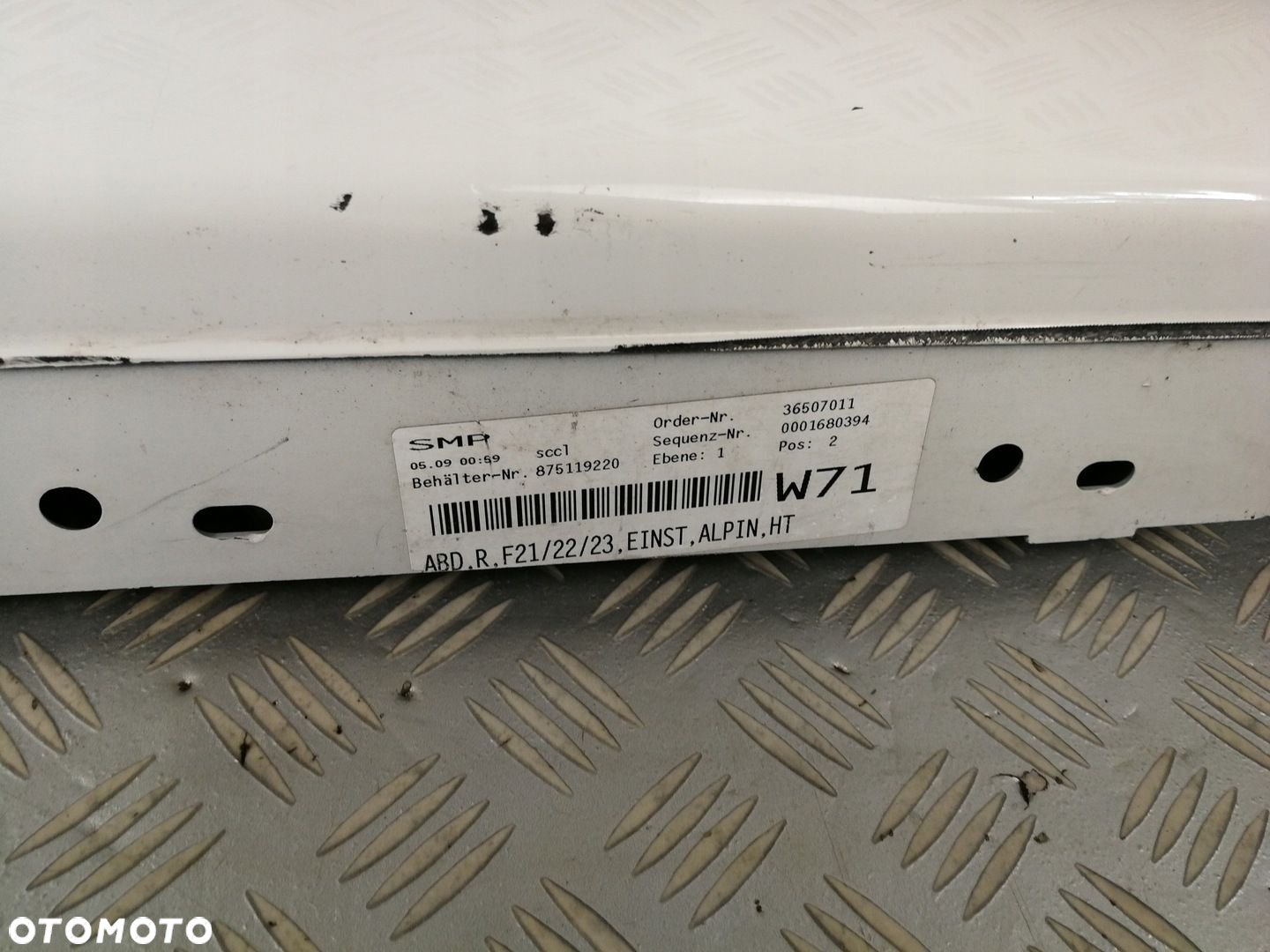 7288396 listwa progowa nakładka prawa próg prawy plastikowy BMW F21 F22 F23 - 6