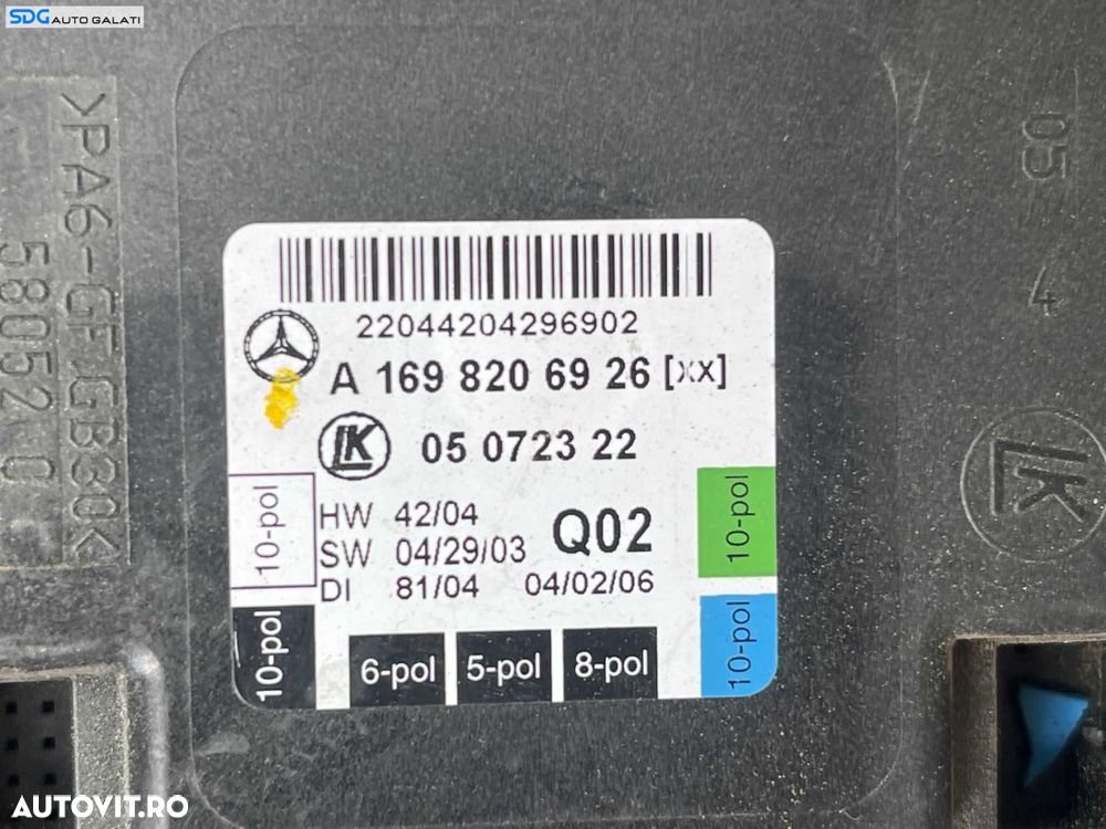 Modul Calculator Confort Control Usa Portiera Stanga Fata Mercedes W169 Clasa A Class A160 A180 A200 2.0 CDI 2005 - 2012 Cod A1698206926 [C5869] - 2