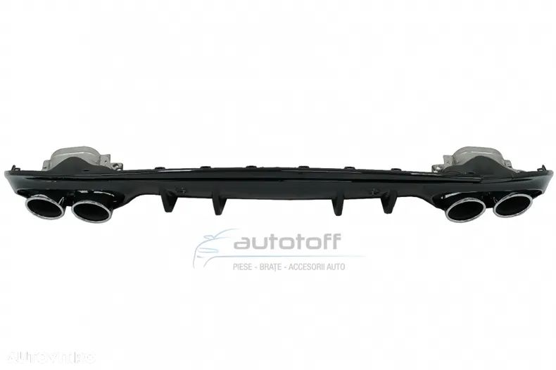 Bara Fata cu Difuzor si ornamente evacuare compatibil cu Mercedes C-Class W205 S205 (2014-2020) C63 Design - 3