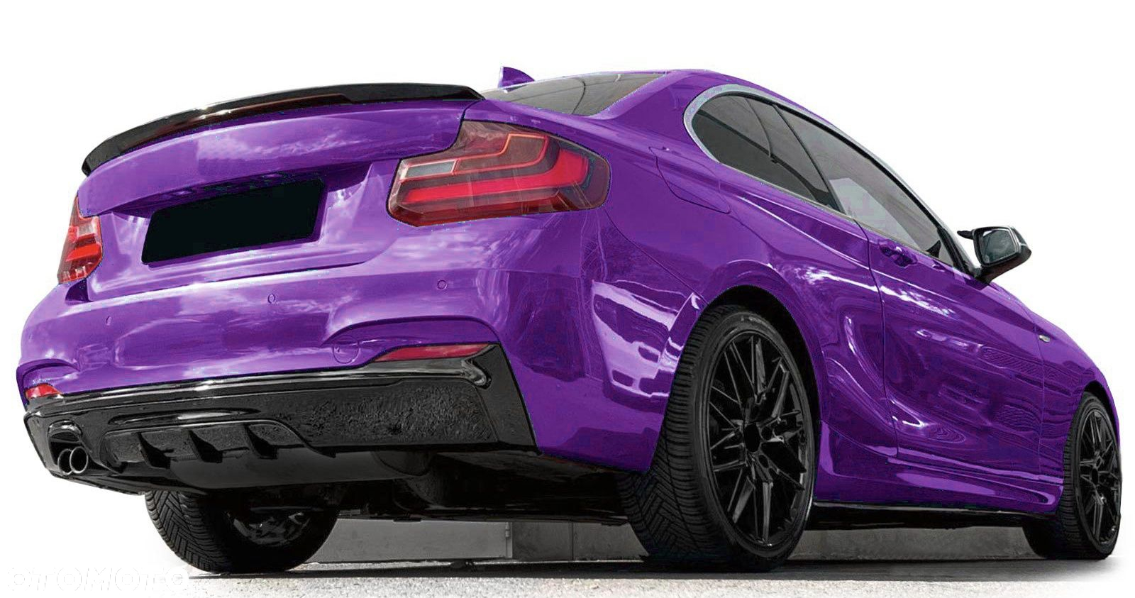 BMW F22 F23 Dyfuzor Tylnego Zderzaka M-performance Lotka Czarny Połysk - 4