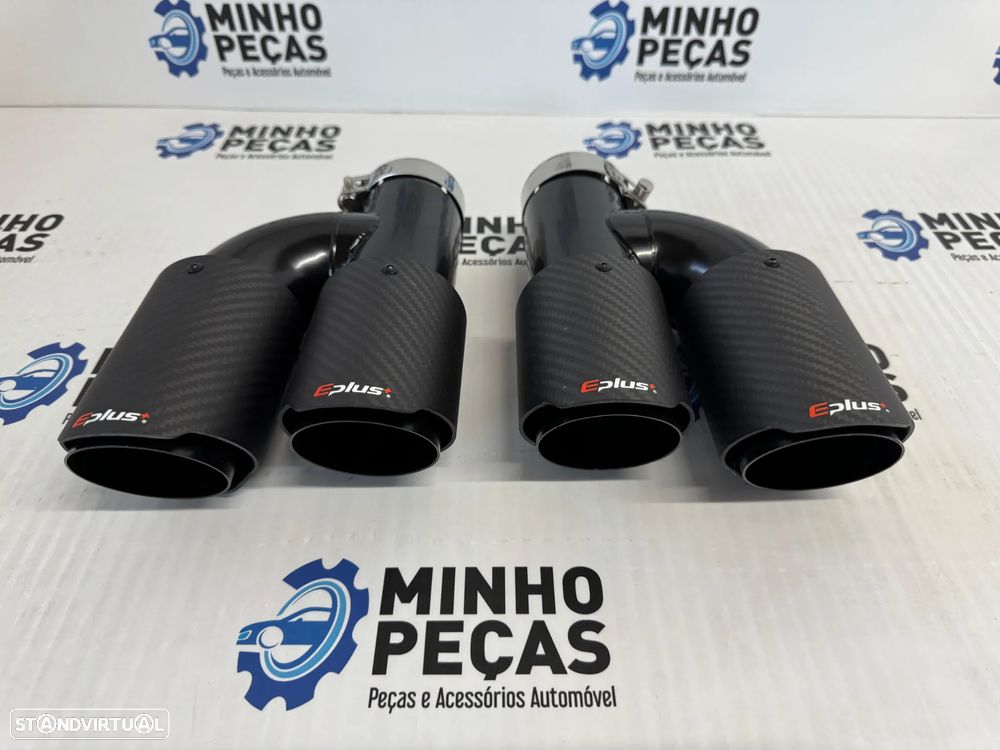 Ponteiras Duplas look Akrapovic Black